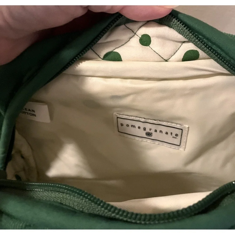 Pomegranate Inc. KY Cosmetic Makeup Bag Set Green Corduroy NWT Zip Preppy Gift